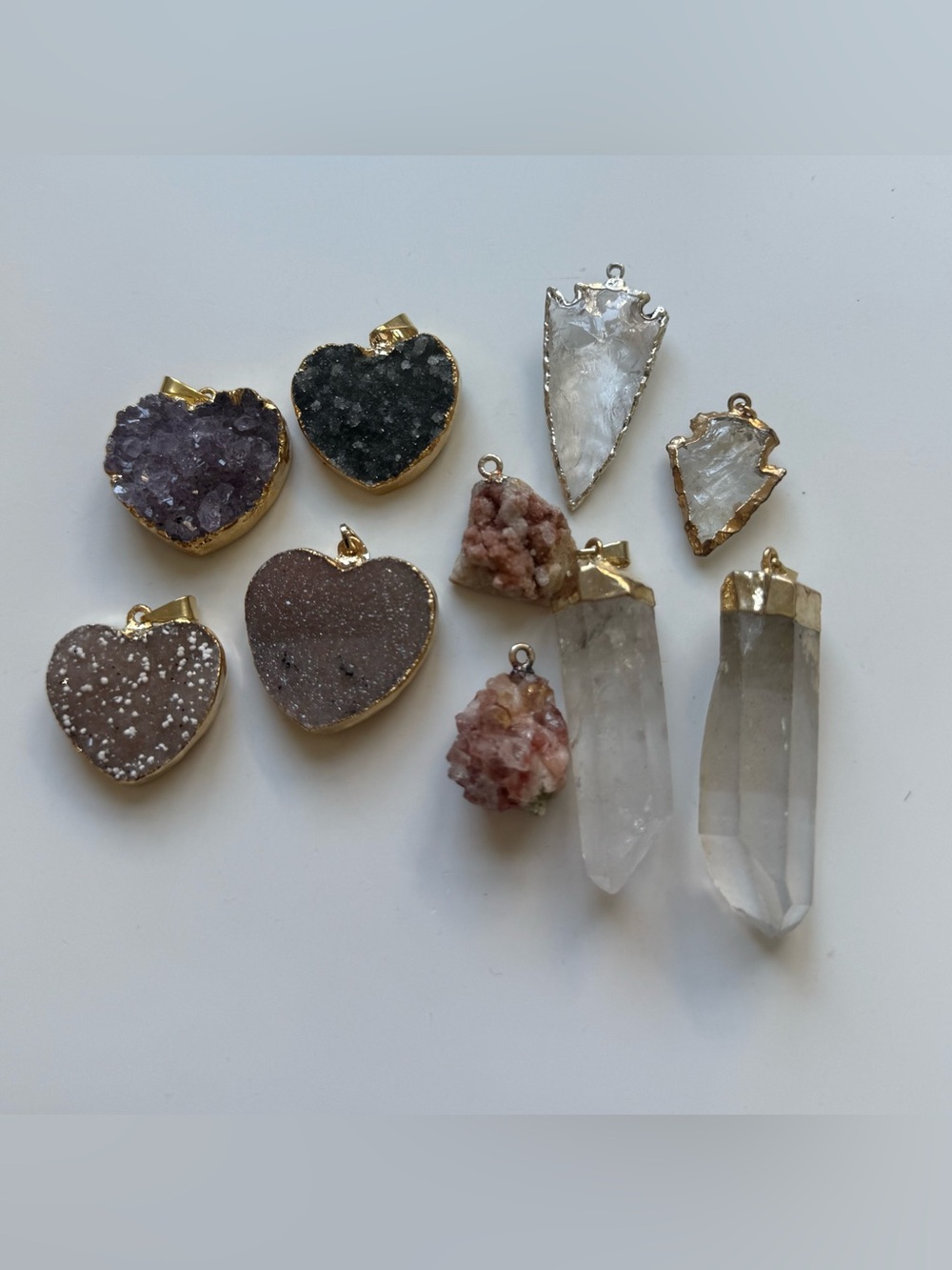 Lot of 10 assorted pendants jewelry making supplies